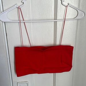 Red crop top